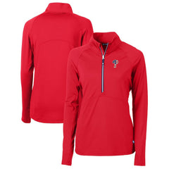 Philadelphia Phillies Cutter & Buck Women's Americana Logo Adapt Eco Knit Stretch Recycled Half-Zip Pullover Top - Red
