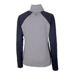 Washington Nationals Cutter & Buck Women's Americana Logo Forge Tonal Stripe Stretch Half-Zip Pullover Top - Navy
