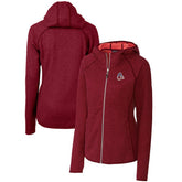 Baltimore Orioles Cutter & Buck Women's Americana Logo Mainsail Sweater-Knit Full-Zip Hoodie - Cardinal
