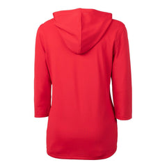 Cleveland Guardians Cutter & Buck Women's Americana Logo DryTec Virtue Eco Pique Recycled Half-Zip Pullover Hoodie - Red