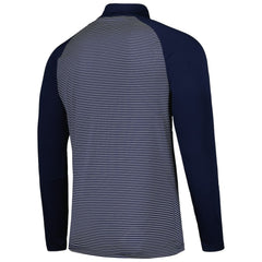 Atlanta Braves Levelwear Charter Striped Raglan Quarter-Zip Top - Navy