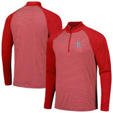 St. Louis Cardinals Levelwear Charter Striped Raglan Quarter-Zip Top - Red
