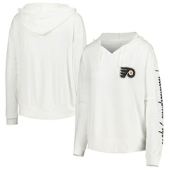 Philadelphia Flyers Concepts Sport Women's Accord Hacci Long Sleeve Hoodie Top White