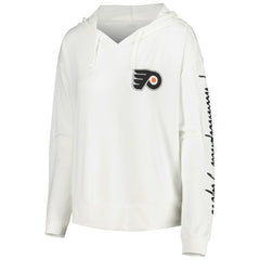 Philadelphia Flyers Concepts Sport Women's Accord Hacci Long Sleeve Hoodie Top White