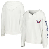 Washington Capitals Concepts Sport Women's Accord Hacci Long Sleeve Hoodie Top White