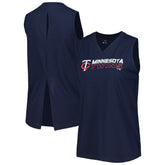 Minnesota Twins Levelwear Women's Paisley Chase V-Neck Tank Top - Navy