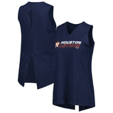 Houston Astros Levelwear Women's Paisley Chase V-Neck Tank Top - Navy