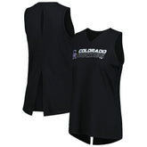 Colorado Rockies Levelwear Women's Paisley Chase V-Neck Tank Top - Black