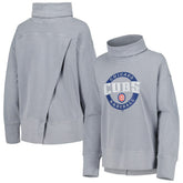 Chicago Cubs Levelwear Women's Sunset Farm Team Pullover Sweatshirt - Heather Gray
