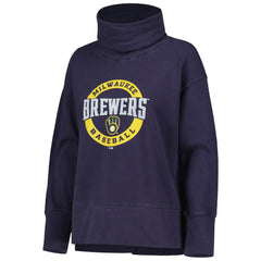 Milwaukee Brewers Levelwear Women's Sunset Farm Team Pullover Sweatshirt - Navy