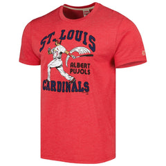 Albert Pujols St. Louis Cardinals Homage Illustration Tri-Blend T-Shirt - Red