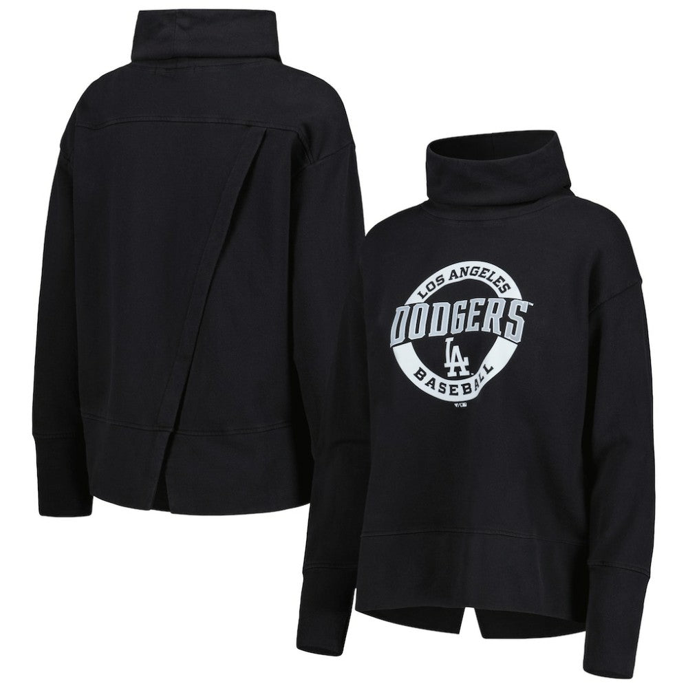 Los Angeles Dodgers Levelwear Women's Sunset Farm Team Pullover Sweatshirt - Black