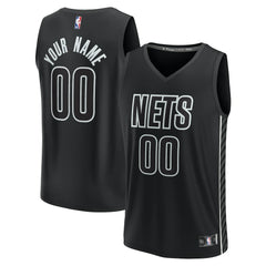 Brooklyn Nets Youth Fast Break Replica Custom Jersey - Statement Edition - Black | Fanatics discount
