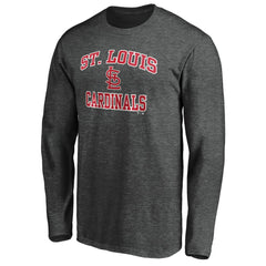 St. Louis Cardinals Heart & Soul Team Long Sleeve T-Shirt - Charcoal
