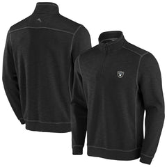 Las Vegas Raiders Tobago Bay Tri-Blend Half-Zip Sweatshirt - Black online