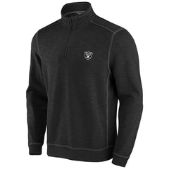 Las Vegas Raiders Tobago Bay Tri-Blend Half-Zip Sweatshirt - Black online