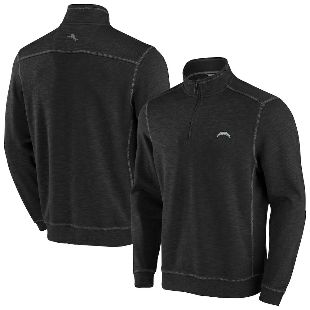 Los Angeles Chargers Big & Tall Tobago Bay Half-Zip Sweatshirt - Black discount
