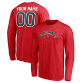 St. Louis Cardinals Personalized Cooperstown Collection Winning Streak Long Sleeve T-Shirt - Red