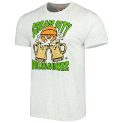 Milwaukee Bucks Homage Unisex Hometown Hyper Local Tri-Blend T-Shirt - Ash online