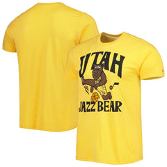 Utah Jazz Homage Unisex Team Mascot Tri-Blend T-Shirt - Gold for sale