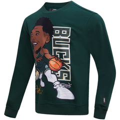 Giannis Antetokounmpo Milwaukee Bucks Pro Standard Avatar Pullover Sweatshirt - Hunter Green outlet