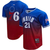 Joel Embiid Philadelphia 76ers Post Ombre Name & Number T-Shirt - Royal/Red sale