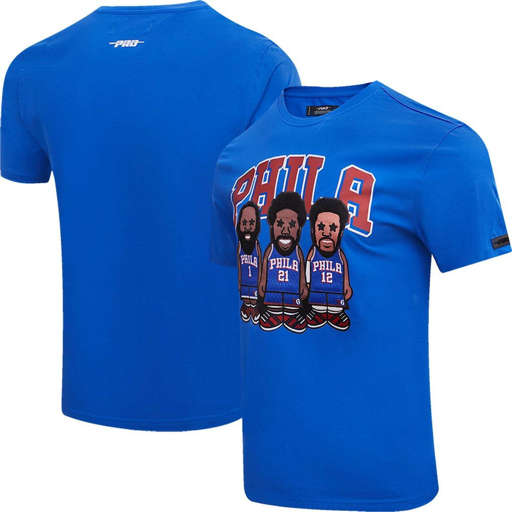 Joel Embiid, Tobias Harris, James Harden Philadelphia 76ers Pro Standard Multi Lineup T-Shirt - Royal discount