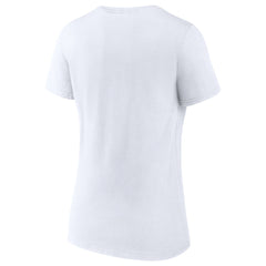 LeBron James Women's NBA All-Time Scoring Record Split Points V-Neck T-Shirt - White online