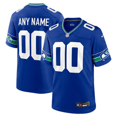 Seattle Seahawks Throwback Custom Jersey - Royal | Nike cheap
