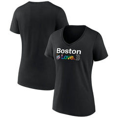 Boston Red Sox Women's City Pride V-Neck T-Shirt - Black