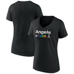 Los Angeles Angels Women's City Pride V-Neck T-Shirt - Black