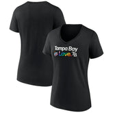 Tampa Bay Rays Women's City Pride V-Neck T-Shirt - Black