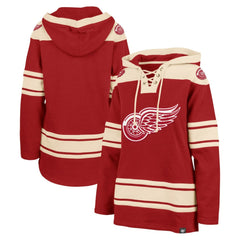 Detroit Red Wings '47 Women's Superior Lacer Pullover Hoodie Red