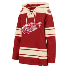 Detroit Red Wings '47 Women's Superior Lacer Pullover Hoodie Red