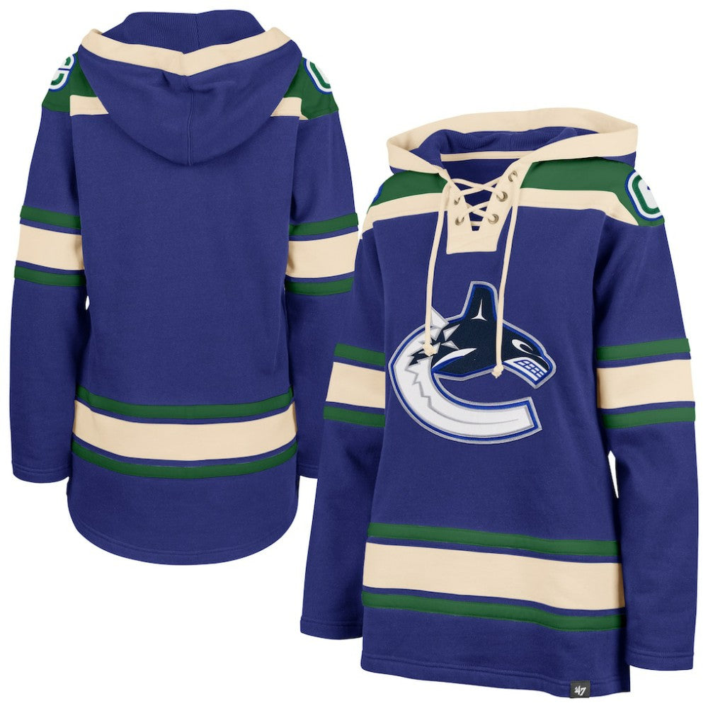 Vancouver Canucks '47 Women's Superior Lacer Pullover Hoodie Blue