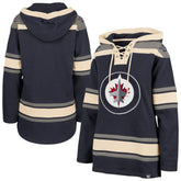 Winnipeg Jets '47 Women's Superior Lacer Pullover Hoodie Navy
