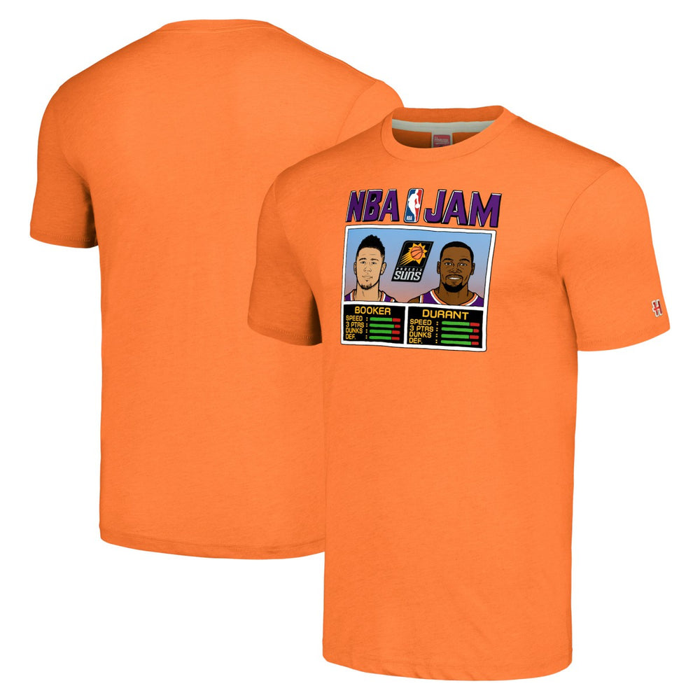 Kevin Durant & Devin Booker Phoenix Suns Homage NBA Jam Tri-Blend T-Shirt - Orange online