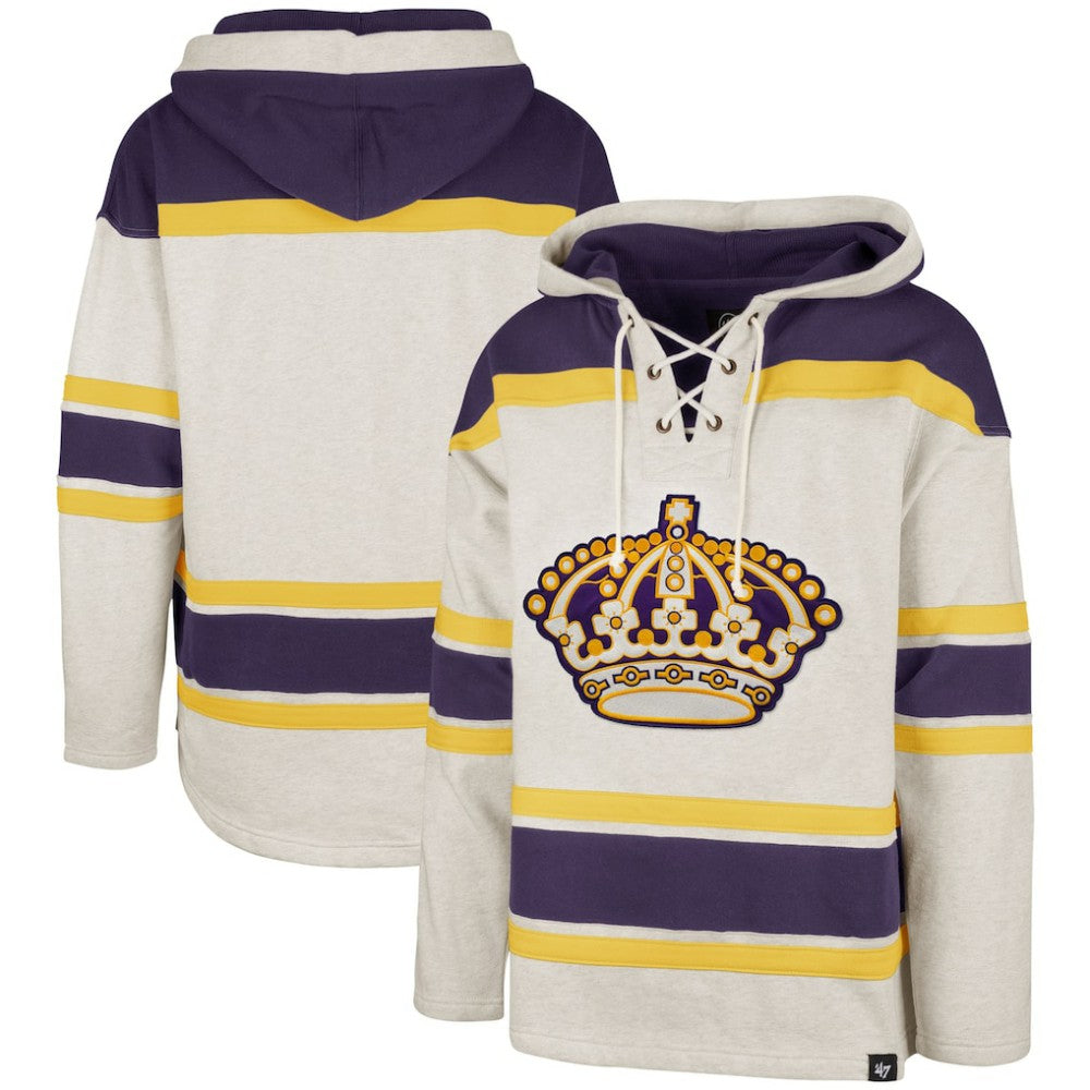 Los Angeles Kings '47 Rockaway Lacer Pullover Hoodie Oatmeal