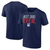 New York Rangers Best Dad Ever T-Shirt Navy