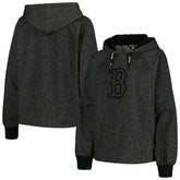 Boston Red Sox DKNY Sport Women's Debbie Dolman Raglan Pullover Hoodie - Black