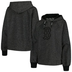 Boston Red Sox DKNY Sport Women's Debbie Dolman Raglan Pullover Hoodie - Black
