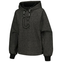 Cleveland Guardians DKNY Sport Women's Debbie Dolman Raglan Pullover Hoodie - Black