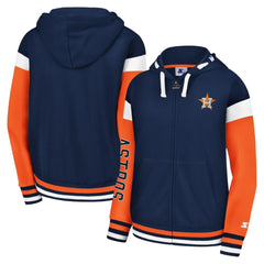 Houston Astros Starter Women's Homestretch Full-Zip Hoodie - Navy