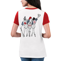 Boston Red Sox G-III 4Her by Carl Banks Women's Illustration Ringer T-Shirt - White