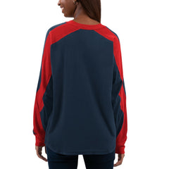 Boston Red Sox G-III 4Her by Carl Banks Women's Smash Raglan Long Sleeve T-Shirt - Navy/Red