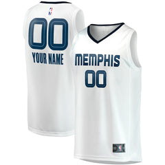 Memphis Grizzlies Youth Fast Break Replica Custom Jersey - Association Edition - White | Fanatics online