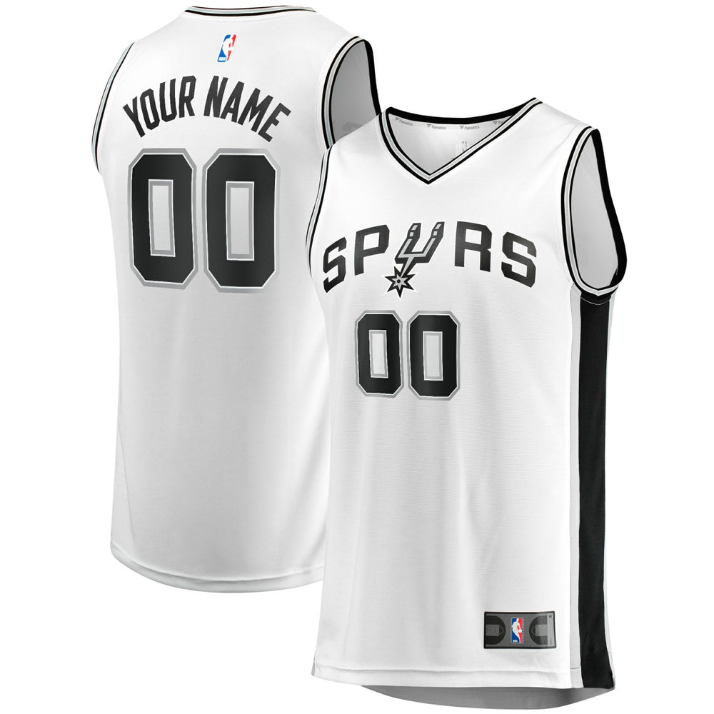 San Antonio Spurs Youth Fast Break Replica Custom Jersey - Association Edition - White | Fanatics online