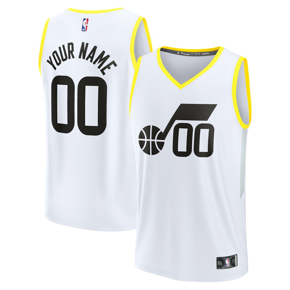 Utah Jazz Youth Fast Break Replica Custom Jersey - Association Edition - White | Fanatics shop
