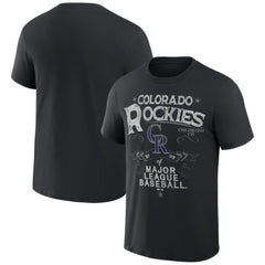 Colorado Rockies Darius Rucker Collection Beach Splatter T-Shirt - Black