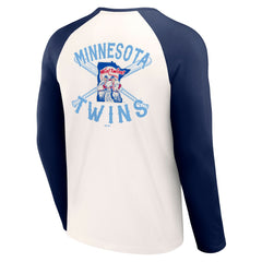 Minnesota Twins Darius Rucker Collection Team Color Raglan T-Shirt - White/Navy